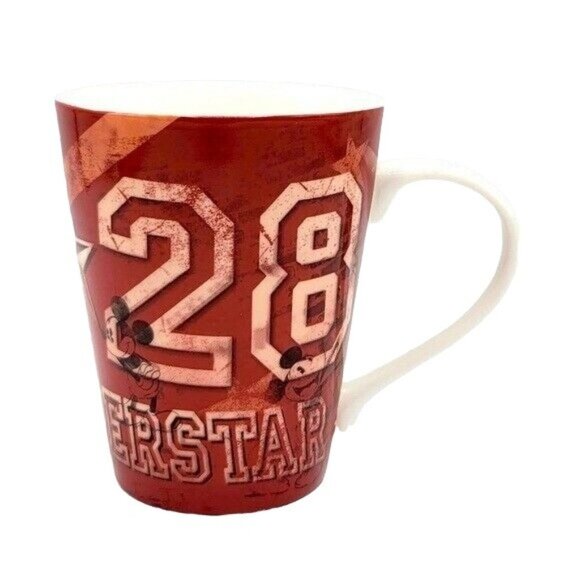 2/$15 Disney Retro Superstar 28 Mug Red 4" Round Jerry Leigh Mickey Mouse Smile - Picture 4 of 10